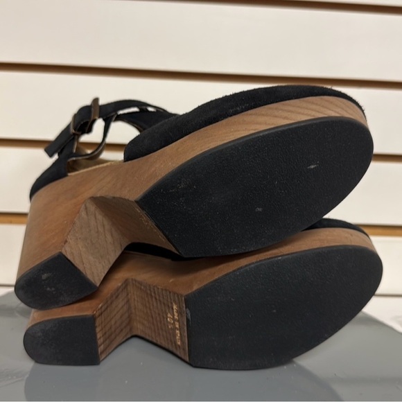 Free People Suede Cedar Clog Black Straps Size 40.5/10.5US - Picture 6 of 10